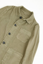 Jacke aus Leinen-Mix in Oliv