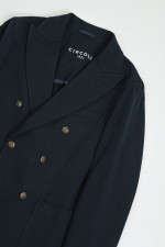 Doppelreiher Sakko aus Baumwoll-Mix in Navy