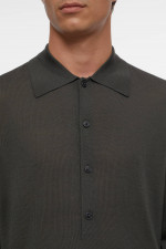 Pullover mit Polokragen in Anthrazit