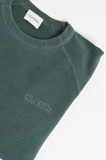 Sweatshirt mit Stickerei in Petrol