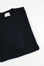 Strickpullover aus Baumwoll-Cashmere-Mix in Navy
