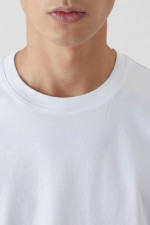 Jersey T-Shirt in Weiß
