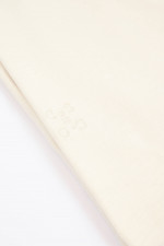 T-Shirt mit Logo-Stickerei in Creme