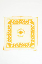 Seiden-Tuch mit Lemon-Print in Gelb/Creme