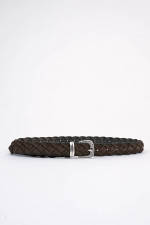 Gürtel aus geflochtenem Leder in Dunkelbraun