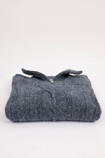 Cashmere-Mix Pullover in Grau-Melange