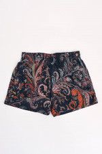 Badehose mit Paisley Print in Midnight/Multicolor