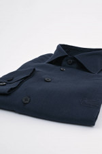 Leinenhemd in Navy