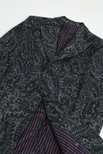 Bouclé-Mantel in Grau/Schwarz