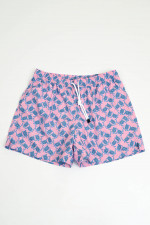 Badehose mit Schildkröten-Muster in Rosa/Blau