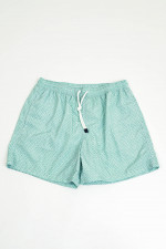 Badehose mit Mosaikmuster in Grün
