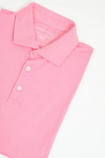 Jersey-Poloshirt in Bright Pink