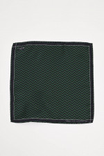 Einstecktuch mit Zickzack Muster in Grün/Blau