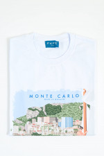 Kurzarm-Shirt MONTE CARLO in Weiß/Multicolor