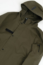 Parkamantel mit Kapuze in Olive grey