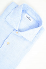 Hemd aus Leinen in Hellblau