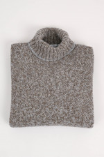 Rollkragenpullover in Beige meliert