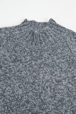 Strickpullover aus Wolle in Grau meliert