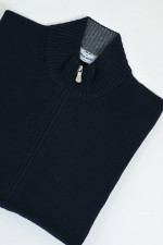 Strickweste aus Woll-Mix in Navy