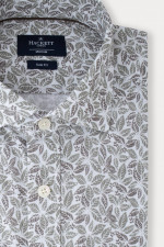 Hemd mit Allover Print in Weiß/Grün