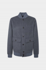Bomberjacke aus Woll-Mix in Grau