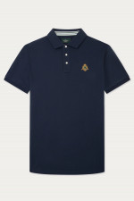 Polo-Shirt mit gesticktem Logo in Navy
