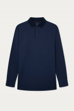 Gemustertes Poloshirt in Dunkelblau/Navy