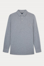 Poloshirt in Grau meliert