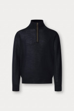Pullover aus Woll-Seiden-Mix in Midnight
