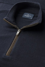 Pullover aus Woll-Seiden-Mix in Midnight