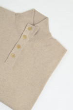 Feinstrick Troyer aus Cash-Mix in Light Beige