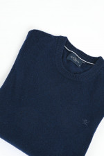 Pullover aus Lammwolle in Navy