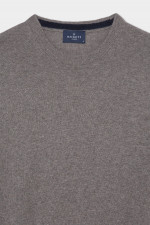 Rundhals-Pullover in Taupe
