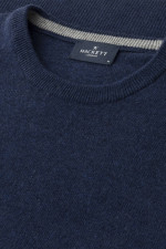 Strickpullover aus Woll-Mix in Navy