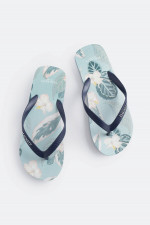 Flip-Flops mit Print in Blau