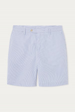 Shorts aus Baumwolle mit Streifen in Blau/Weiß