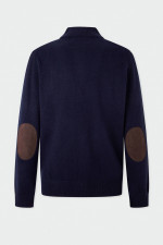 Strickjacke aus Lammwolle in Navy