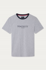 T-Shirt mit Logo-Schriftzug in Hellgrau
