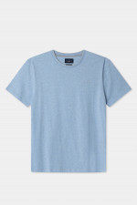 T-Shirt mit gesticktem Logo-Detail in Hellblau