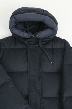 Steppjacke aus Seide-Cashmere-Mix in Navy