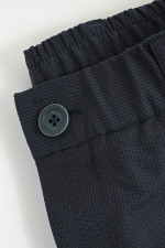 Seesucker Hose mit elastischem Bund in Navy