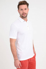 Piqué Polo in Weiß