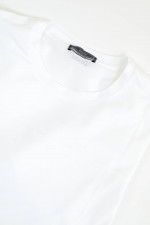 Kurzarm-Shirt mit Taillungsnaht in Weiß