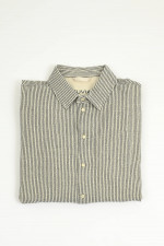 Gestreiftes Hemd in Thundergrau/Creme