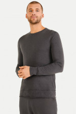 Longsleeve aus Baumwoll-Viskose-Mix in Antra