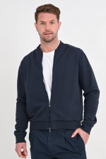 Bomberjacke aus Baumwolljersey in Navy