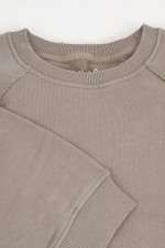 Sweatshirt aus Baumwolle in Taupe
