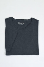  T-Shirt aus Baumwoll-Viskose-Mix in Dark Grey