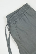 Leinen-Mix Hose in Cement