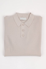 Merino Strickpolo in Ecru